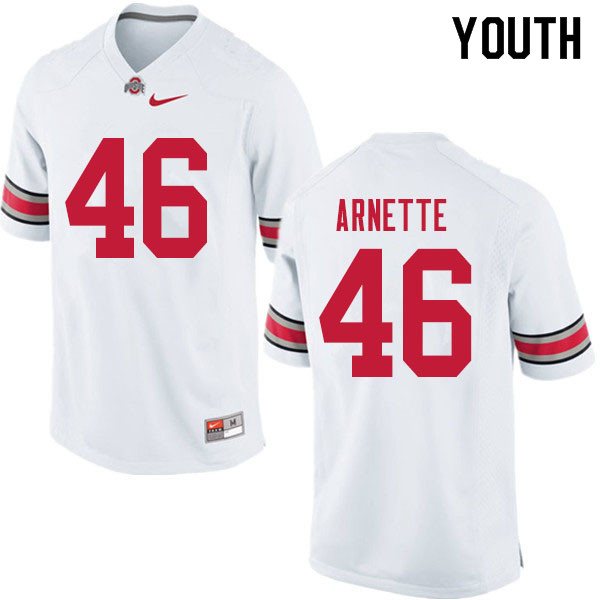 Youth #46 Damon Arnette Ohio State Buckeyes College Football Jerseys Sale-White